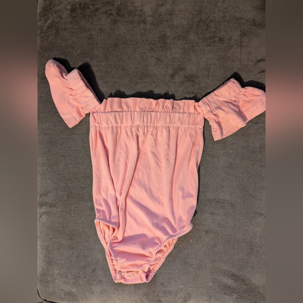 Pink Ruffled Sleeve Bodysuit